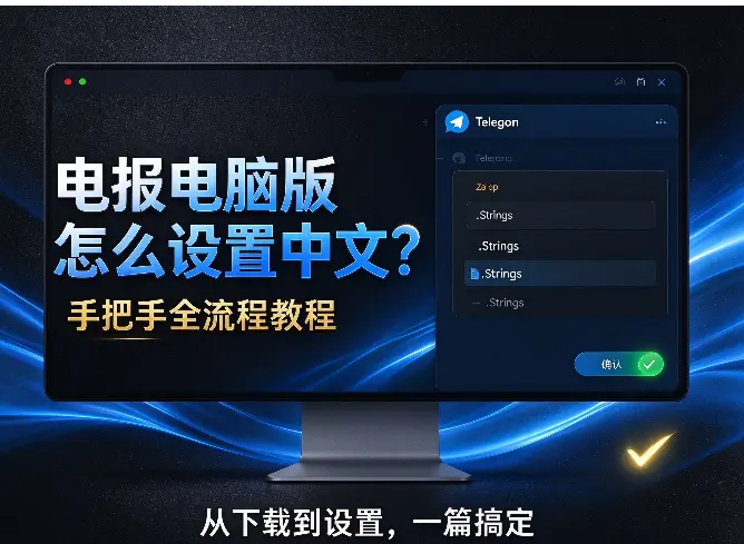 电报电脑版怎么设置中文？手把手全流程教程
