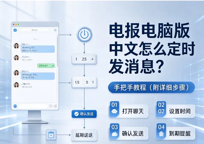 电报电脑版中文怎么定时发消息？手把手教程（附详细步骤）