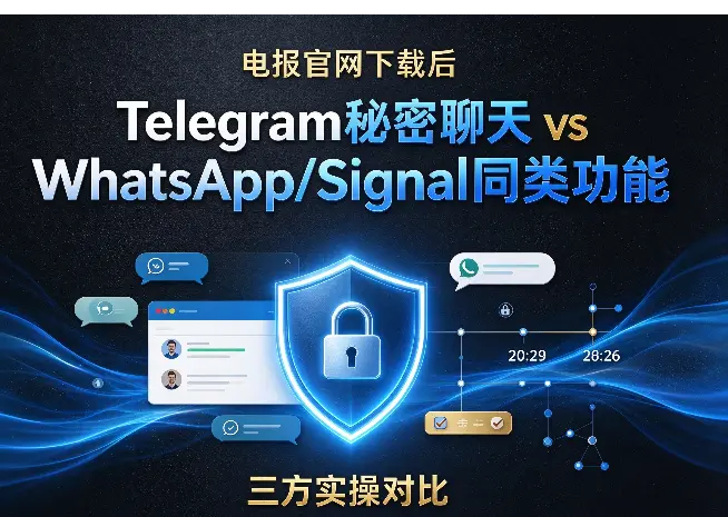 电报官网下载后：Telegram秘密聊天 vs WhatsApp/Signal同类功能三方实操对比