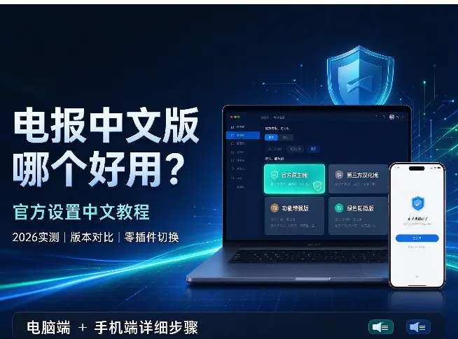 电报中文版哪个好用？官方设置中文教程（2026实测）