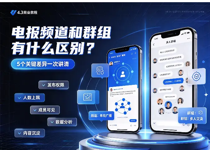 电报频道和群组有什么区别？5 个关键差异一次讲清