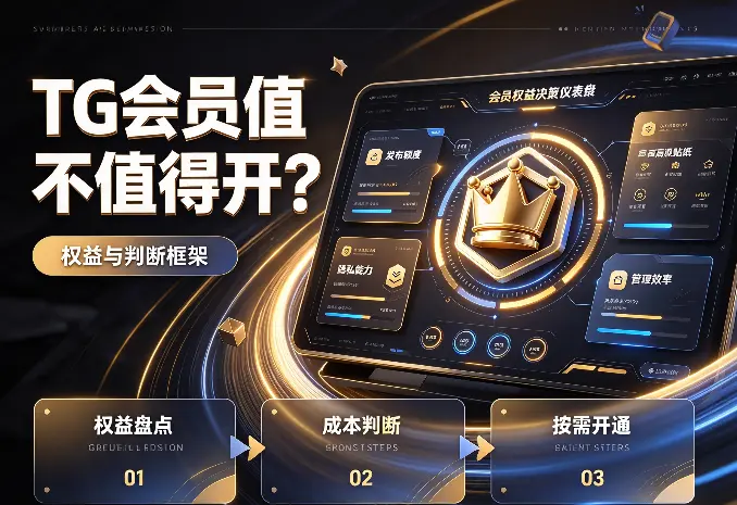 TG会员值不值得开？权益与判断框架