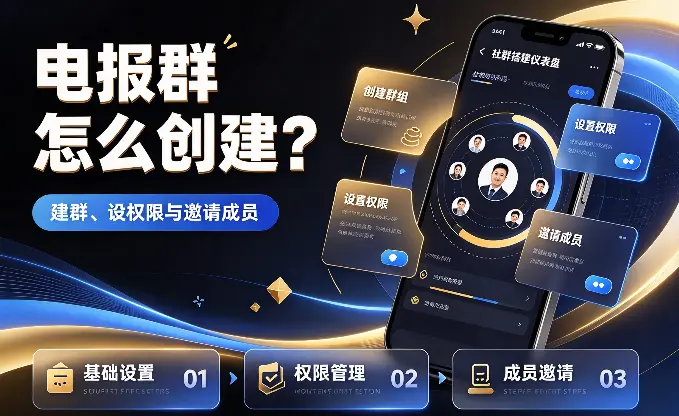 电报群怎么创建？建群、设权限与邀请成员