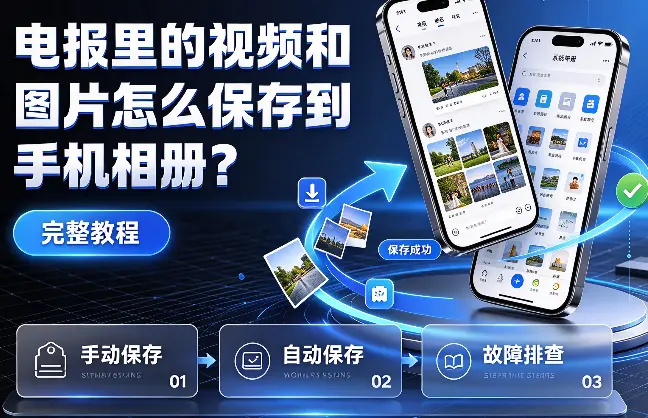 电报里的视频和图片怎么保存到手机相册？完整教程
