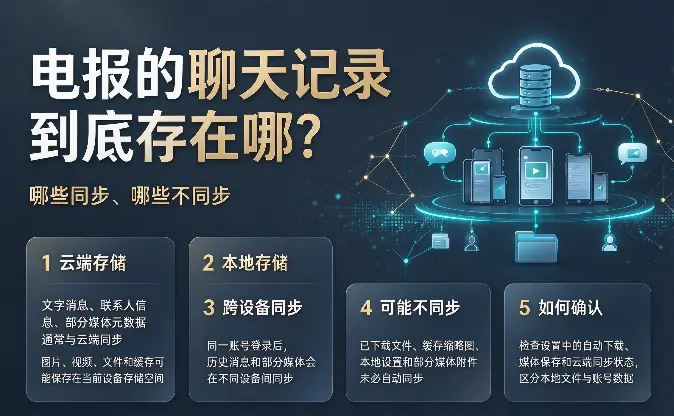 电报的聊天记录到底存在哪？哪些同步、哪些不同步