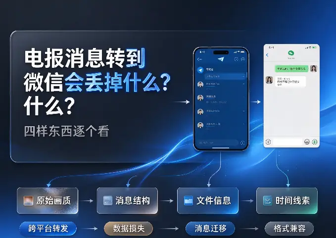 电报消息转到微信会丢掉什么：四样东西逐个看