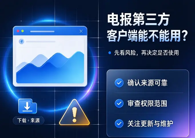 电报第三方客户端能不能用？风险与判断标准