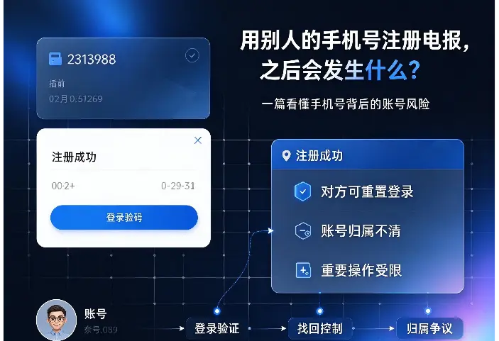 用别人的手机号注册电报，之后会发生什么