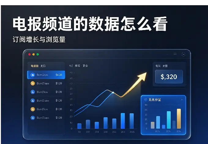 电报频道的数据怎么看？订阅增长与浏览量
