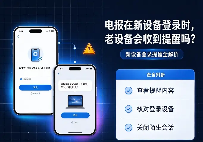  电报在新设备登录时，老设备会收到提醒吗