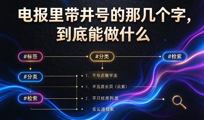  电报里带井号的那几个字，到底能做什么