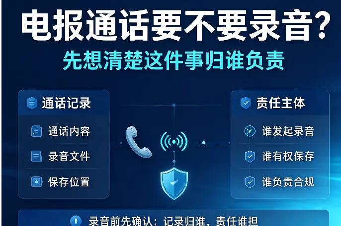 电报通话要不要录音：先想清楚这件事归谁负责