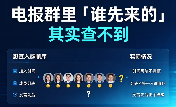 电报群里「谁先来的」这件事，其实查不到